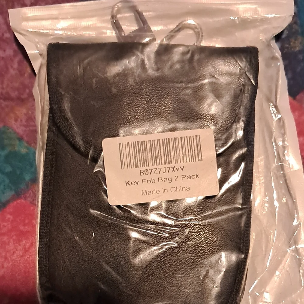 Black Nylon Travel Pouch Set with Clip
